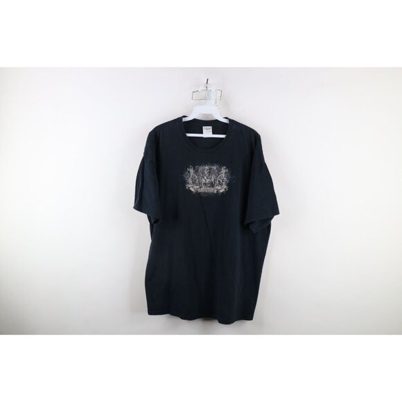 Vintage Streetwear Mens XL Faded Sacred Mary Angels Rose Flower UFC MMA T-Shirt - Picture 1 of 11